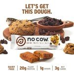 No Cow Keto Protein Bars, Chocolate Chip Cookie Dough