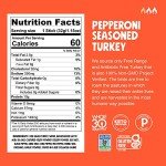 CHOMPS Keto Turkey Pepperoni Jerky Meat Sticks 10-Pack