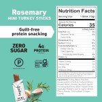 Turkey Jerky Sticks - Rosemary Flavor, Keto Snack
