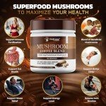 Keto Organic Mushroom Coffee - 7 Superfoods, 90 Servings