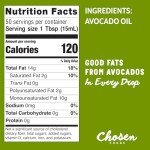 Chosen Foods Avocado Oil: Keto, Paleo, Kosher Cooking