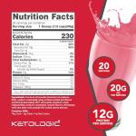 KetoLogic Strawberry Shake Powder - Formulated for Ketosis