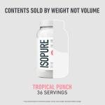 Keto-friendly Isopure Protein Powder, Tropical Punch Flavor