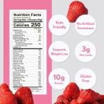 KETOLOGIC Strawberry Keto Meal Shake Powder, 20 Servings
