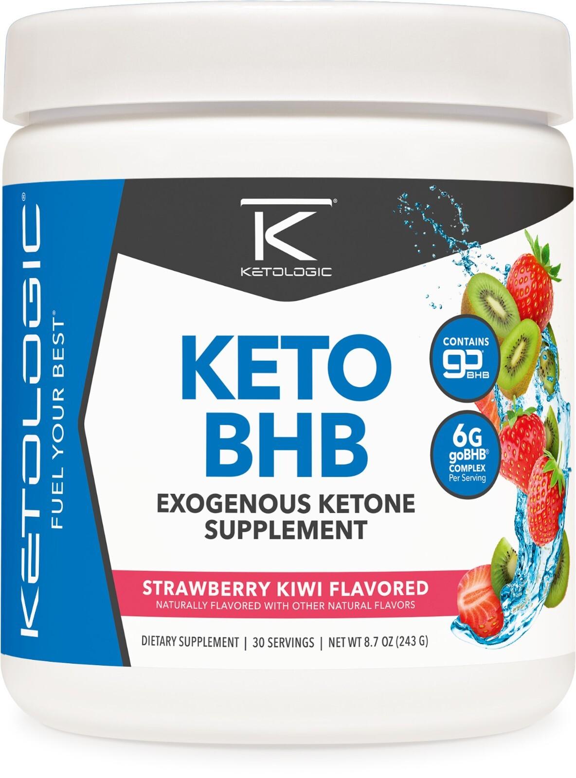 KetoLogic Keto BHB Strawberry Kiwi, 30 Servings
