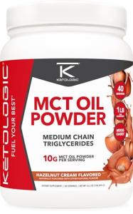 Ketologic Hazelnut MCT Oil Powder for Keto Coffee