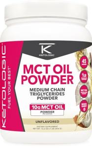Ketologic Unflavored MCT Oil Powder for Keto Energy
