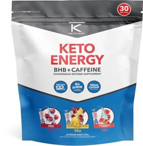 Ketologic KetoEnergy BHB + Caffeine 30 Stick Packs