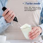 Rechargeable Handheld Milk Frother for Keto Coffee (Black)