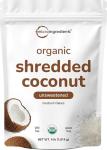 4lbs Organic Shredded Coconut Flakes | Raw Unsweetened Keto
