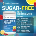 Dr. Berg Zero Sugar Keto Electrolyte Powder, Raspberry Lemon