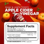 Nutrivein Apple Cider Vinegar Capsules - 1600 mg