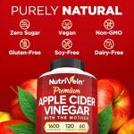 Nutrivein Apple Cider Vinegar Capsules - 1600 mg