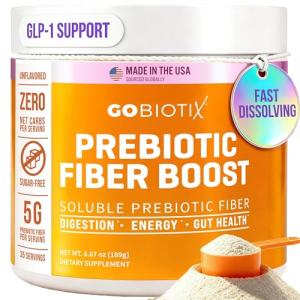 GOBIOTIX Keto Fiber Supplement Powder for Gut Health