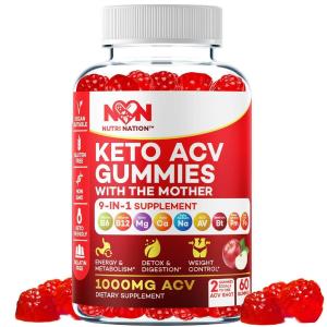Nutri Nation Keto ACV Gummies 1000mg with BHB