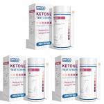 200 Premium Keto Urine Test Strips - Pack of 3