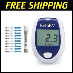Portable Ketone Testing Kit: Blood Meter, Lancing Device & Strips Included