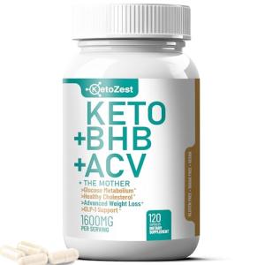 KetoZest 1600mg ACV BHB Capsules for Weight Loss