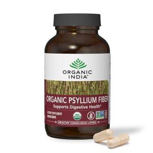 Organic India Psyllium Husk Capsules - Keto Fiber Supplement