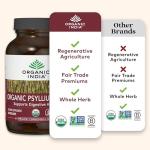 Organic India Psyllium Husk Capsules - Keto Fiber Supplement