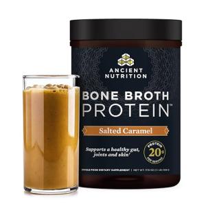 Ancient Nutrition Beef Broth Protein, Caramel Salted, 20 Servings