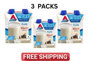 Atkins Keto Protein Shake Creamy Vanilla 4 Ct
