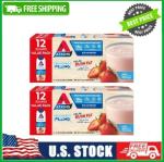 Atkins Strawberry Protein Shake, Keto, 2 Pack
