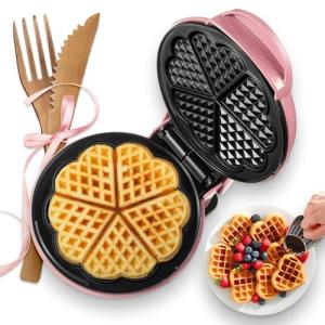 Heart-Shaped Mini Waffle Maker for Keto Lovers