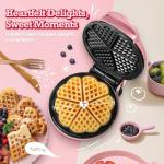 Heart-Shaped Mini Waffle Maker for Keto Lovers