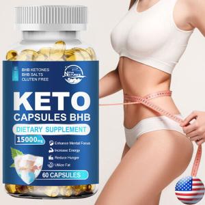 Keto BHB 15000mg Fat Burner Capsules 60ct