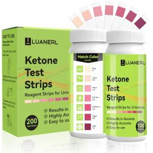 200 Ketone Test Strips with Color Chart