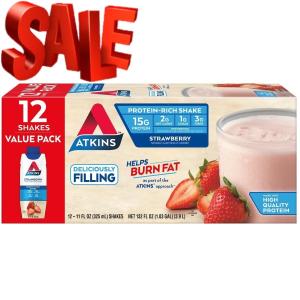 Atkins Strawberry Protein Shake - Keto Friendly 12 Ct