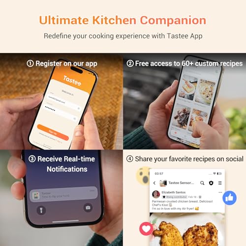 Compact 8-in-1 Air Fryer with Dual-sensor Smart Probe