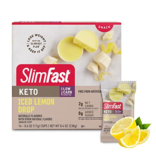 SlimFast Keto Snacks, Iced Lemon Drop, 14 Count