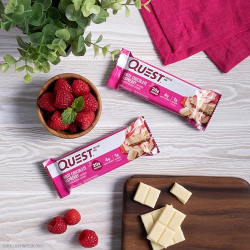 Keto-Friendly White Chocolate Raspberry Protein Bars - 12 Pack