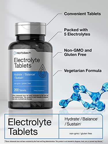 Horbäach Electrolyte Tablets | 200 Count | Keto-Friendly