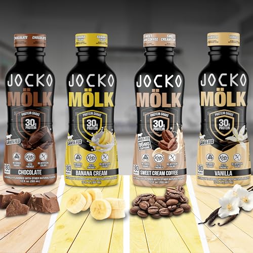 Jocko Mölk Keto Protein Shakes – Naturally Flavored, 30g Protein