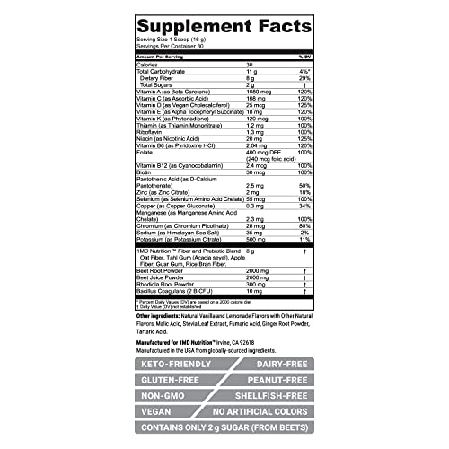 Vegan Beets Superfood Keto-Friendly Heart Health Powder