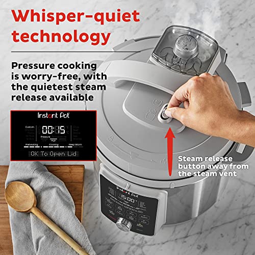 Whisper Quiet 9-in-1 Instant Pot, 8-Quart Stainless Steel