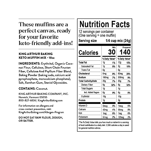 Keto-Friendly King Arthur Muffin Mix, 1g Carbs