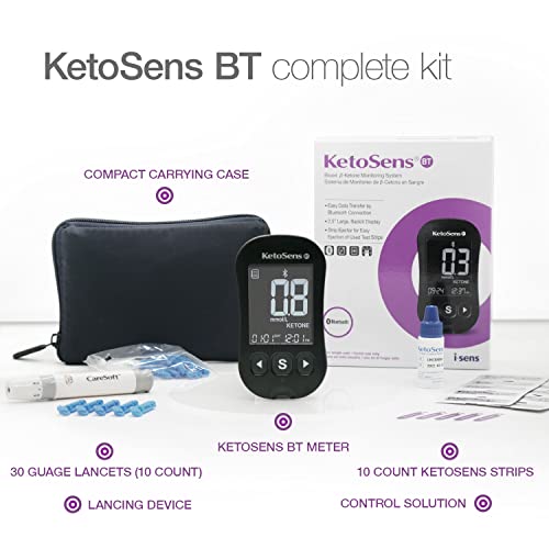 KetoSens Blood Ketone Monitoring Starter Kit with Bluetooth