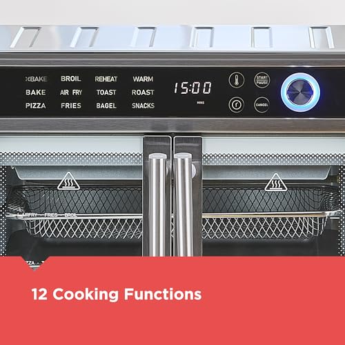 BLACK+DECKER French Door Air Fryer Oven, 12 Functions