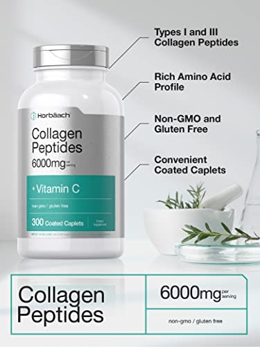 Horbäach Collagen Peptides 6000mg with Vitamin C