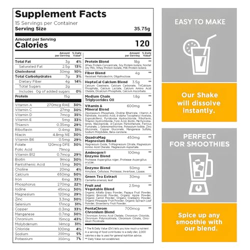 Vanilla Keto Meal Replacement Shake for Women, 16.9oz