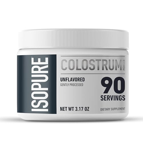 Isopure Bovine Colostrum Powder for Keto, 90 Servings