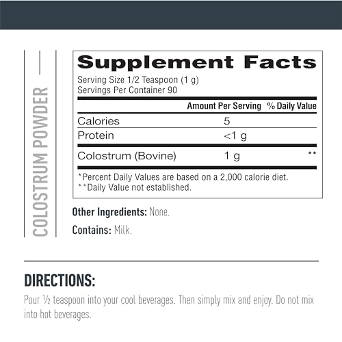 Isopure Bovine Colostrum Powder for Keto, 90 Servings