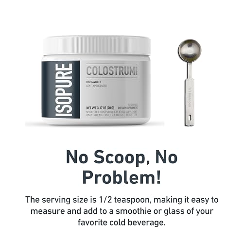 Isopure Bovine Colostrum Powder for Keto, 90 Servings