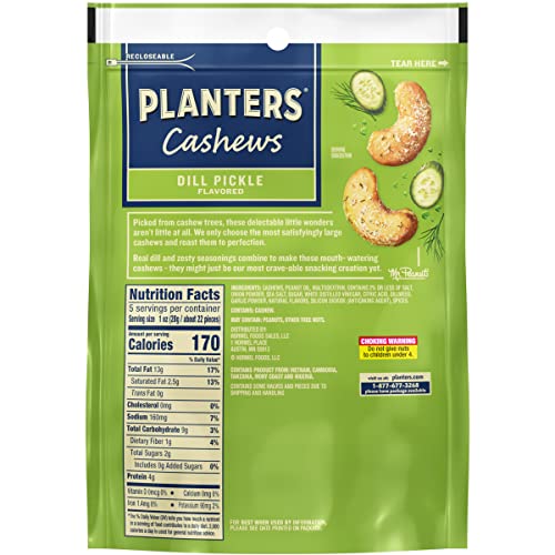Dill Pickle Flavored Cashews - Party Snacks (5 Oz)