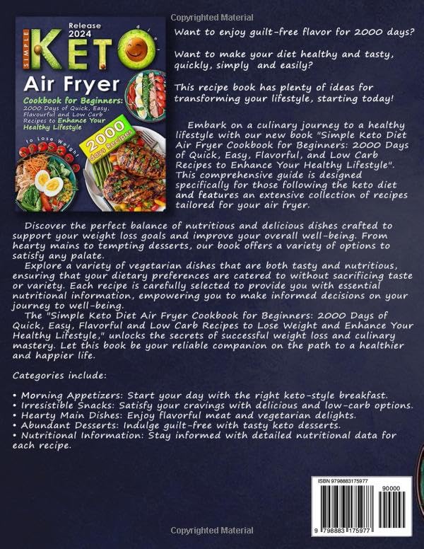 2000 Days of Easy, Flavorful Keto Air Fryer Recipes
