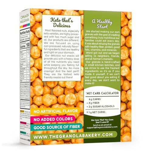 Cinnamon Macadamia Nuts: Keto Snack, Gluten-Free, Low Carb